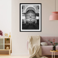 Historic Framed Print, high altar of Iglesia, Gu&aacute;polo, Ecuador,  17-7/8" x 21-7/8"