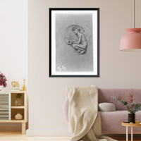 Study of figure of Arts in the mural Peace and prosperity, no. 2, Historic Reproduction