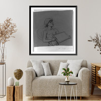 Boy holdng a plaque Classic, Vintage Wall Art