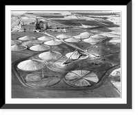 Aerial view of tent-stored grain at Burrus Mills, Dallas, Texas, Antique Wall Art