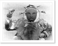 Ceremonial mask. Nunivak, Vintage Wall Art