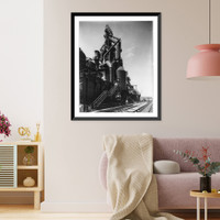 Huge blast furnace of the Great Lakes Steel Corporation near Detroit, Mich, Vintage Print