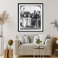 Historic Framed Print, Pesant girls, Megara, Greece,  17-7/8" x 21-7/8"