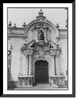 Historic Framed Print, Portada [facade] of Iglesia de Sta. Rosa, Lima, Peruu,  17-7/8" x 21-7/8"