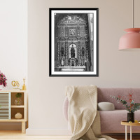 Lateral altar of Catedral (former Jesuit church), Salvador, Brazil, Antique Print