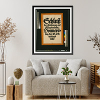 Historic Framed Print, Schluss der Zeichnung auf Kriegsanleihe. Bernhard.,  17-7/8" x 21-7/8"