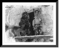Houdini covered with ice, in front of doorway, in scene from The man from beyond"", Vintage Poster