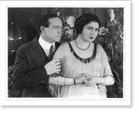 Houdini and Nita Naldi in scene from The man from beyond"", Antique Print