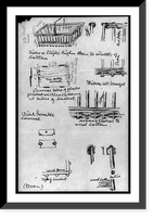 Details of basket used in Houdini trick, Vintage Poster