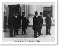 Members of the U.S. Supreme Court leaving the White House after calling on the President prior to the opening of the Court, Historic Print