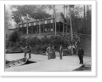 Historic Framed Print, Raquette Lake Hotel in the Adirondack Mountains, N.Y.,  17-7/8" x 21-7/8"