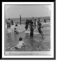 Historic Framed Print, Young America in the surf, Coney Island,  17-7/8" x 21-7/8"