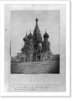 Historic Framed Print, The Kremlin, Moscow: [Church of St. Basil],  17-7/8" x 21-7/8"