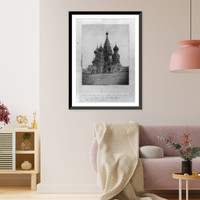 Historic Framed Print, The Kremlin, Moscow: [Church of St. Basil],  17-7/8" x 21-7/8"