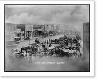 Historic Framed Print, [Fort Scott, Kansas: East side market square],  17-7/8" x 21-7/8"