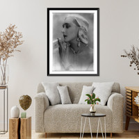 Baroness Edith von Winterfeld smoking a cigarette; head and shoulders, Antique Wall Art