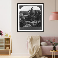 Historic Framed Print, Covering crates of Malaga grapes in the field and loading motor trucks, Guasti, Calif.,  17-7/8" x 21-7/8"