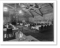 Historic Framed Print, Dining Room, Old Faithful Inn, Yellowstone National Park,  17-7/8" x 21-7/8"