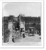 The Santo Domingo Gate, the western entrance to Manila, P.I. Classic, Historic Print