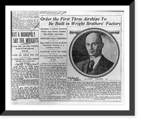 28 pages of clippings from various U.S. and French newspapers concerning aviation activites of Wright Brothers between 1903 and 1909 - 8, Historic Print
