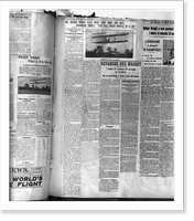 28 pages of clippings from various U.S. and French newspapers concerning aviation activites of Wright Brothers between 1903 and 1909 - 9, Vintage Print