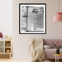 28 pages of clippings from various U.S. and French newspapers concerning aviation activites of Wright Brothers between 1903 and 1909 - 9, Vintage Print