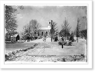 Historic Framed Print, Congregational Church at Storrs, Conn.,  17-7/8" x 21-7/8"