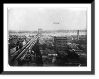 Historic Framed Print, Brooklyn Bridge and Brooklyn, N.Y. from the World Bldg.,  17-7/8" x 21-7/8"