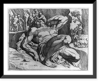 Ulysses overcoming Polyphemus, no. 10, Antique Print