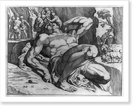 Ulysses overcoming Polyphemus, no. 10, Antique Print