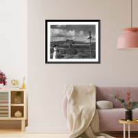 Historic Framed Print, Island of Kauai, Hawaii: Sleeping giant,  17-7/8" x 21-7/8"