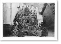 Historic Framed Print, [King Kobina of Elmina and members of tribe, Ghana],  17-7/8" x 21-7/8"