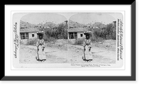 Historic Framed Print, Cuban peasant on country road, Province of Santiago, Cuba,  17-7/8" x 21-7/8"
