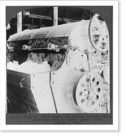 Feed hopper for carding machine which distributes wool to feeder apron. West Alhambra, Calif, Historic Reproduction