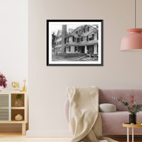 Students at work on a house built largely by them - 2, Antique Print