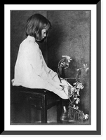 Historic Photo Print - Child with oak branch.EW - Framed Wall Art Gift Idea