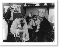Movie stills of William S. Hart in: Devil's Double - wearing Greco-Roman gladiator costume with two men and two women Classic, Historic Print