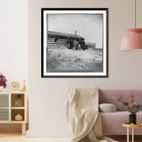 Historic Framed Print, Reynolds & Dowling's camp, Quaking Asp Hill,  17-7/8" x 21-7/8"
