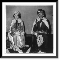 Antique Photo Print - New York City - The king and queen of a senior