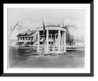 Vintage Military Print - Fort Scott, Kansas, ca.: Old well plaza, 1840