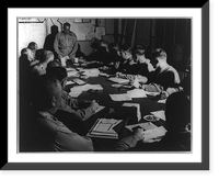 New York Port of Embarkation during World War II: Ship Commanders being briefed on the convoy crossing, Historic Print