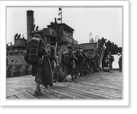 New York Port of Embarkation during World War II: Some go to ferry docks, Historic Reproduction