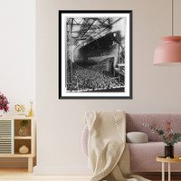 Historic Framed Print, [Crowd at christening and launching of the EUROPA at Hamburg, Germany],  17-7/8" x 21-7/8"