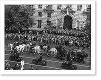 Historic Framed Print, [Roosevelt's funeral procession with horse-drawn casket, Pennsylvania Ave.],  17-7/8" x 21-7/8"