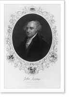 Historic Framed Print, John Adams, Pres. U.S.,  17-7/8" x 21-7/8"