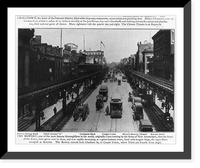 Historic Framed Print, The Bowery, [Third Avenue L" and Broome Street,  New York City]",  17-7/8" x 21-7/8"