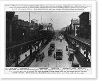 Historic Framed Print, The Bowery, [Third Avenue L" and Broome Street,  New York City]",  17-7/8" x 21-7/8"