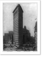 Historic Framed Print, The Fuller Bldg., called The Flat-Iron,  Fifth Avenue, Broadway, 23d and 22d Streets, [looking south, New York City],  17-7/8" x 21-7/8"