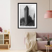 Historic Framed Print, The Fuller Bldg., called The Flat-Iron,  Fifth Avenue, Broadway, 23d and 22d Streets, [looking south, New York City],  17-7/8" x 21-7/8"