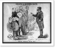 Picking a Running Mate. Eenie, Meenie, Minie, Mo"" Classic, Antique Wall Art